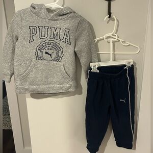 PUMA Gray Hoodie and Navy Joggers for Toddler